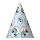 Chapeaux De Fètes Camions de construction - Bleu Blancs (Dos)