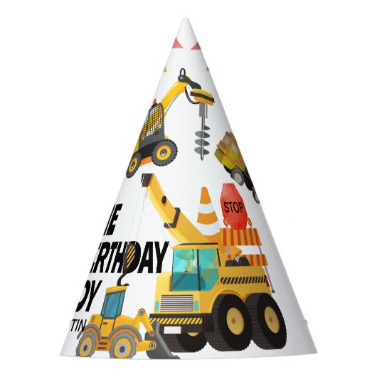 Chapeaux De Fètes Camions de construction | Parti Anniversaire de en (Devant)