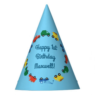 Chapeaux De Fètes Camions Voitures Cute 1er Anniversaire Fête Thèm