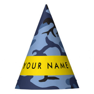 Chapeaux De Fètes Camouflage Bleu Marine Personnalisez votre nom