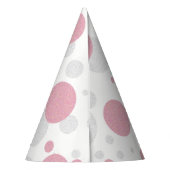 Chapeaux De Fètes Campagne chic cœurs roses et bleus pois paillettes (Dos)