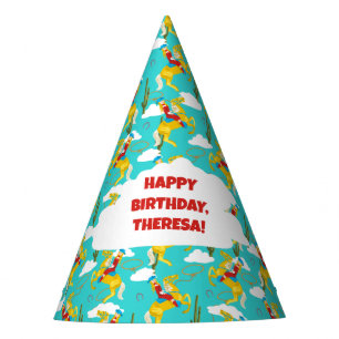 Chapeaux De Fètes Campy Western Cowgirl on Horse Custom Anniversaire