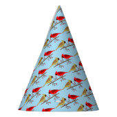 Chapeaux De Fètes Cardinaux de Noël mignons et Baies rouges modélisé (Gauche)