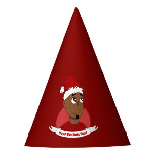 Chapeaux De Fètes Caricature de Noël de l'homme souriant