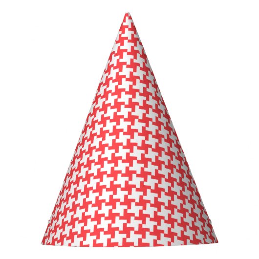 Chapeaux De Fètes Carnaval White Houndstooth (Devant)