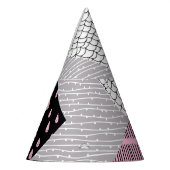Chapeaux De Fètes Carreaux de patchwork, motif de dessin main libre. (Gauche)