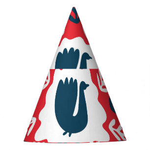 Chapeaux De Fètes Carrelage de Noël Folk Doodle Art