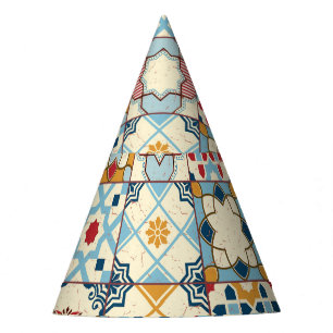 Chapeaux De Fètes Carrelage marocain, motif sans couture colorée.