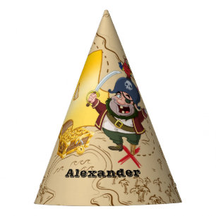 Chapeaux De Fètes Carte des trésors du pirate du 4e anniversaire