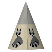 Chapeaux De Fètes Carte graphique Cute Raccoon (Dos)