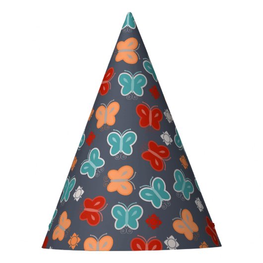 Chapeaux De Fètes Cartoon à papillon multicolore (Devant)