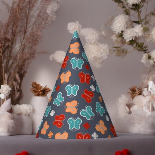 Chapeaux De Fètes Cartoon à papillon multicolore