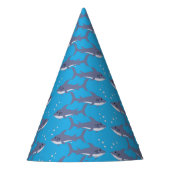 Chapeaux De Fètes Cartoon requin Motif enfant bleu Casquette d'anniv (Devant)