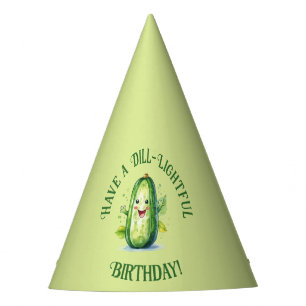 Chapeaux De Fètes Cartoon vert mignon Picket Anniversaire
