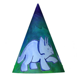 Chapeaux De Fètes Casquette bleu de partie de papier de Triceratops