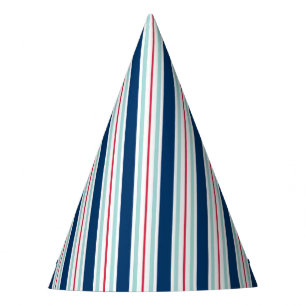 Chapeaux De Fètes Casquette bleu et rouge du ton deux de rayure de