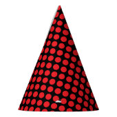 Chapeaux De Fètes Casquette chic du Parti Noir avec des points rouge (Gauche)
