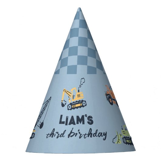 Chapeaux De Fètes Casquette d'anniversaire du camion de construction (Devant)