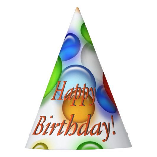 Chapeaux De Fètes Casquette de fête - Bulles d'anniversaire (Devant)