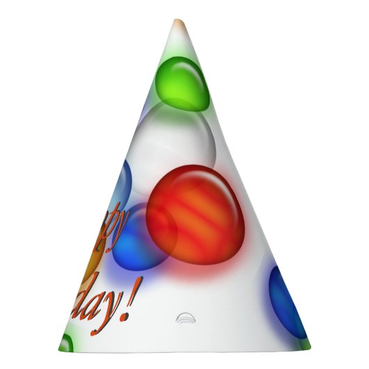 Chapeaux De Fètes Casquette de fête - Bulles d'anniversaire (Droite)