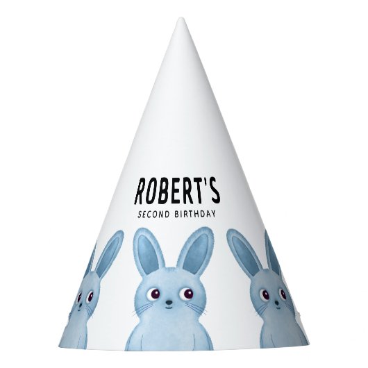 Chapeaux De Fètes Casquette de fête d'anniversaire avec petits lapin (Devant)