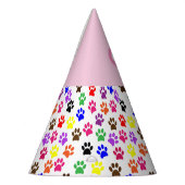 Chapeaux De Fètes Casquette de fête d'anniversaire Chien Empreintes  (Gauche)