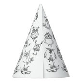 Chapeaux De Fètes Casquette de fête d'anniversaire de hibou (Dos)