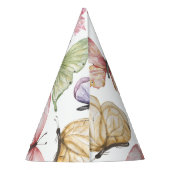 Chapeaux De Fètes Casquette de fête d'anniversaire de papillon viole (Dos)