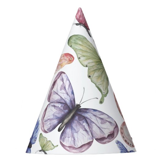 Chapeaux De Fètes Casquette de fête d'anniversaire de papillon viole (Devant)