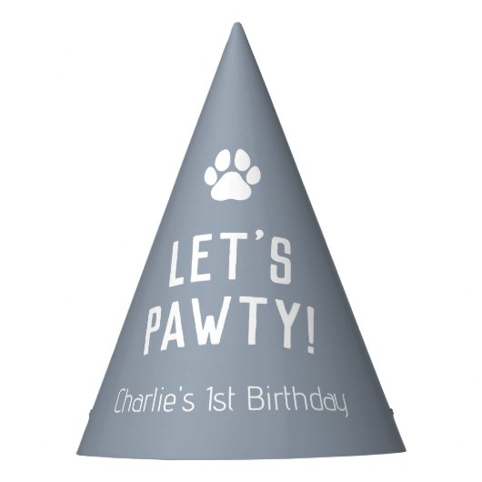 Chapeaux De Fètes Casquette de fête d'anniversaire de Pawty Dog (Devant)