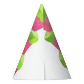 Chapeaux De Fètes Casquette de fête d'anniversaire rose et vert (Dos)