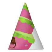 Chapeaux De Fètes Casquette de fête d'anniversaire rose et vert (Droite)