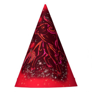 Chapeaux De Fètes Casquette De Fête Papier Bull Courant Dans La Nuit