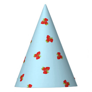 Chapeaux De Fètes Casquette de la fête à thème fraise avec Arrière -