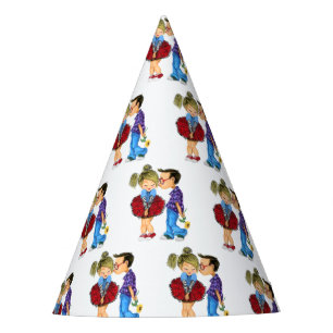 Chapeaux De Fètes Casquette de la fête d'amour romantique Couple