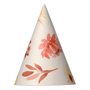 Chapeaux De Fètes Casquette de la fête de l'aquarelle Fleur sauvage 