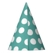 Chapeaux De Fètes Casquette de la fête des Dots blancs Aqua All (Dos)