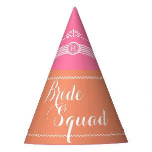 Chapeaux De Fètes Casquette de la fête Pink and Coral Bride