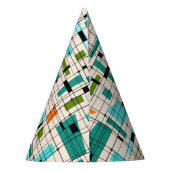 Chapeaux De Fètes Casquette de la fête Retro Grid et Starbursts (Dos)