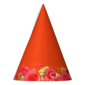 Chapeaux De Fètes Casquette de la fête Rose rose et orange (Gauche)