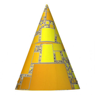 Chapeaux De Fètes Casquette de la partie carrée jaune et orange