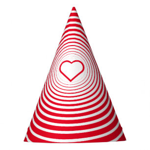 Chapeaux De Fètes Casquette de la partie Livre rouge blanc avec coeu