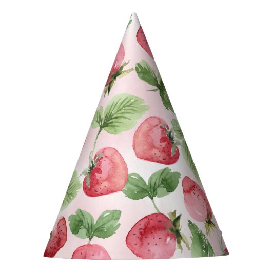 Chapeaux De Fètes Casquette de la partie papier du cône fraise (Devant)