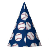 Chapeaux De Fètes Casquette de partie avec des base-ball sur le bleu (Dos)