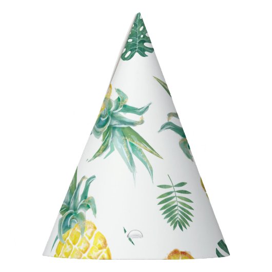 Chapeaux De Fètes Casquette de partie d'ananas d'aquarelle (Gauche)