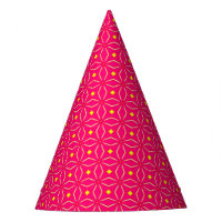 Casquette de partie d'impression géométrique rose 