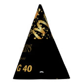 Chapeaux De Fètes Casquette du Confetti Black and Gold (Droite)