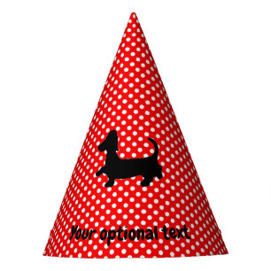 Chapeaux De Fètes Casquette du Dachshund rouge et blanc