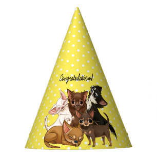 Chapeaux De Fètes Casquette du parti du Chihuahua jaune