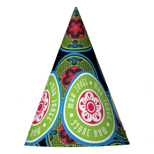 Chapeaux De Fètes Casquette du parti du logo Mah Jongg (Devant)